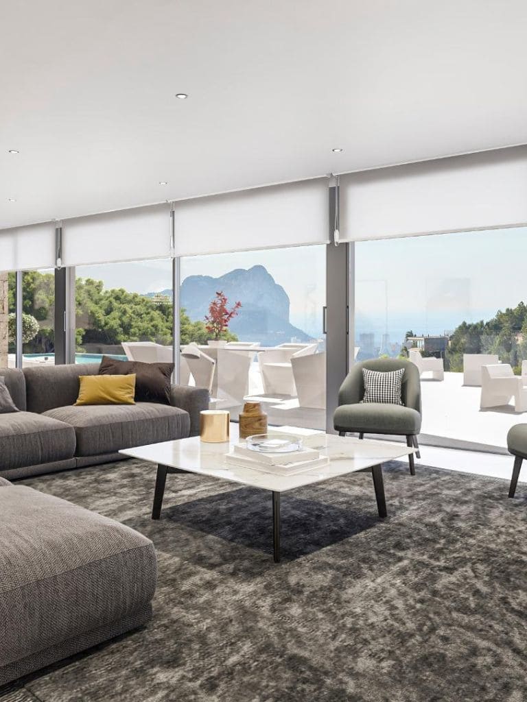 View from Spanish apartment terrace overlooking the Mediterranean Sea